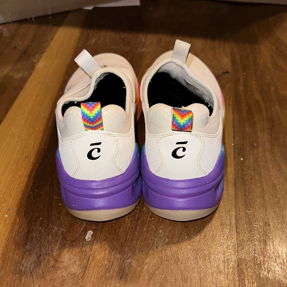 Clove limited edition White Rainbow Soul slip on nursing/medical sneakers Sz 9.5 - Picture 5 of 6